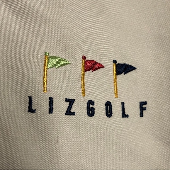 VINTAGE - LIZ CLAIBORNE GOLF Pullover Mesh Lined V-Neck Golf Shirt w/Pockets LG - Picture 4 of 9